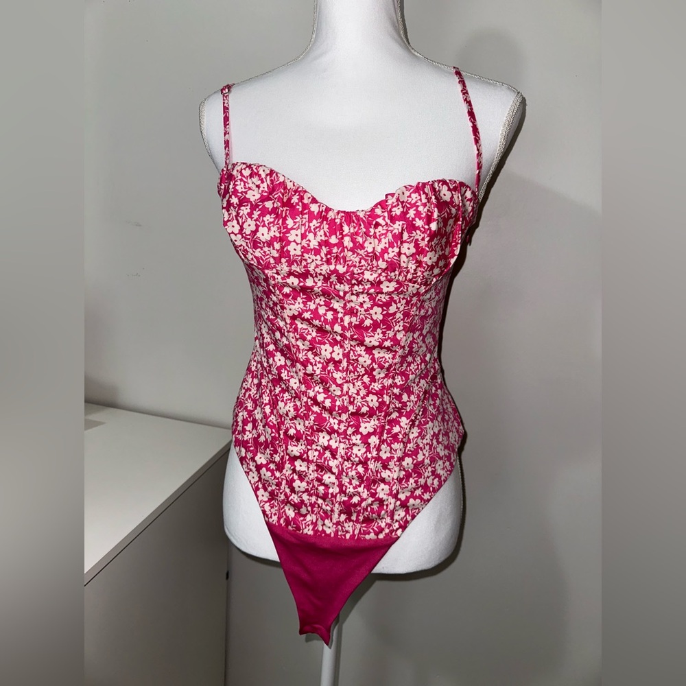Hot pink bodysuit top